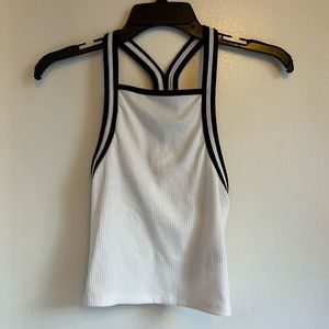Forever 21 Medium White Tank with black accents, Never Worn